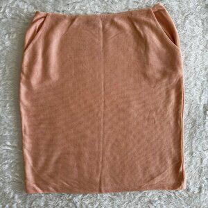 St John Peach Knit Above Knee Skirt - Size 10
